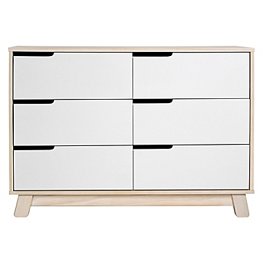 Babyletto Hudson 6-Drawer Double Dresser in Natural/White. View a larger version of this product image.