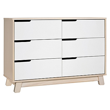 Babyletto Hudson 6-Drawer Double Dresser in Natural/White. View a larger version of this product image.