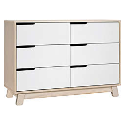 Babyletto Hudson 6-Drawer Double Dresser in Natural/White