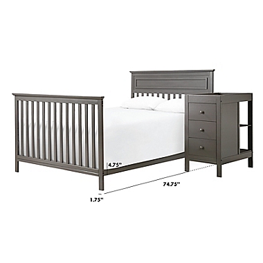 DaVinci Autumn 4-in-1 Crib/Full-Size Bed Conversion Kit in Slate. View a larger version of this product image.