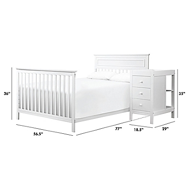 DaVinci Autumn 4-in-1 Crib and Changer Combo Full-Size Bed Conversion Kit in White. View a larger version of this product image.