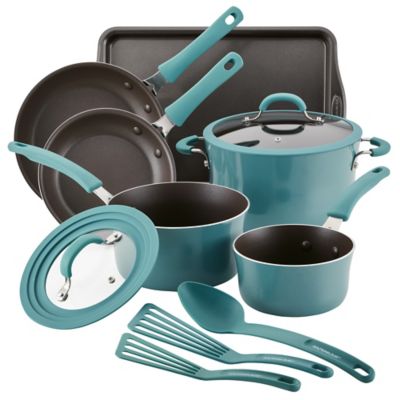 Details about   Rachael Ray Nonstick 19-Pc.Cookware Set includes Dutch Oven & Frying Pans Blue 
