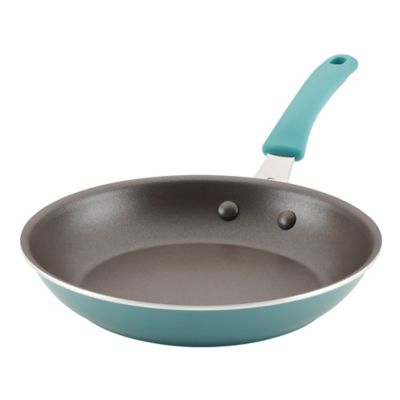 Turquoise Pasta pot with locking strainer lid by GIBSON nonstick interior 2 piece set