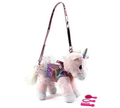 Poochie and Co.&reg; Plush Unicorn Purse in Pink