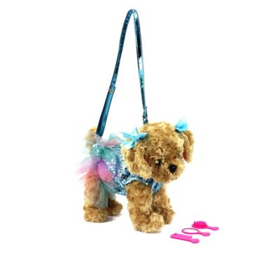 Poochie and Co.&reg; Plush Labradoodle Purse in Blue