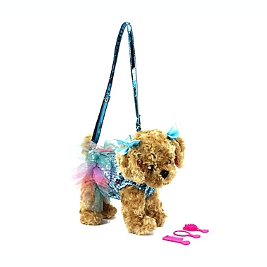 Poochie and Co.® Plush Labradoodle Purse in Blue | Bed Bath & Beyond
