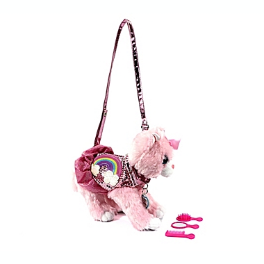 Poochie and Co.® Plush Cat Purse in Pink | Bed Bath & Beyond