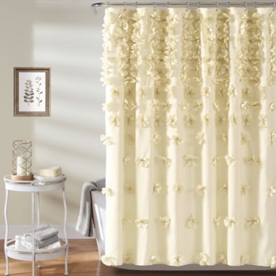 Lush Decor 72-Inch x 72-Inch Riley Shower Curtain in Butter Cream