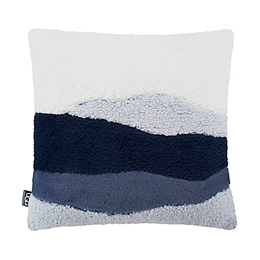 UGG&reg; Clifford Square Throw Pillow in Denim. View a larger version of this product image.