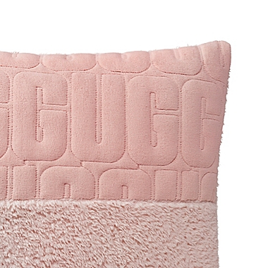 UGG&reg; Iggy Square Throw Pillow in Rosewater. View a larger version of this product image.