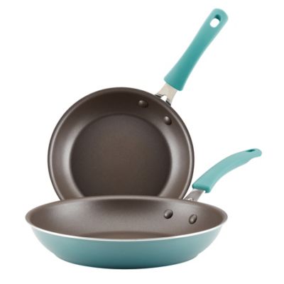 Rachael Ray&reg; Cook + Create Nonstick Aluminum 2-Piece Fry Pan Set in Agave Blue