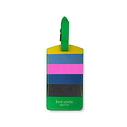 kate spade new york Enchanted Stripe Luggage Tag in Green