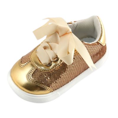 mooshu&trade; TRAINERS Friendship Size 3 Squeaky Sneaker in Gold