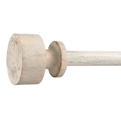 Bee &amp; Willow&trade; Iris Adjustable Curtain Rod Set in Weathered Oak