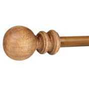 Bee &amp; Willow&trade; Amos Single Curtain Rod Set in Natural Oak