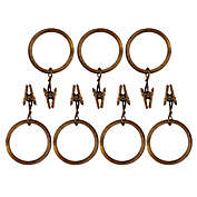 Bee &amp; Willow&trade; Amos Clip Rings in Natural Oak (Set of 7)