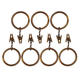 Bee & Willow™ Amos Clip Rings in Natural Oak (Set of 7)