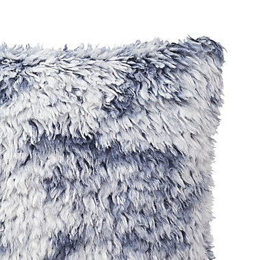 UGG&reg; Castlerock Faux Fur Square Throw Pillow in Ocean. View a larger version of this product image.