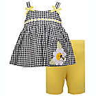 Alternate image 0 for Bonnie Baby Size 0-3M 2-Piece Bee Seersucker and Short Set in Black/Yellow
