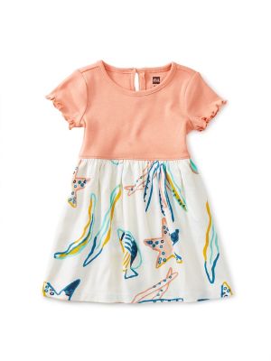 Tea Collection Size 12-18M Caribbean Empire Dress in Peach