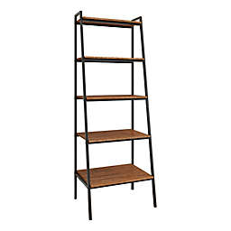 Vifah® District 5-Tier Ladder Shelf in Black/Brown
