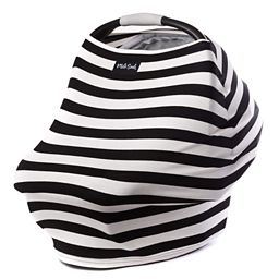 Milk Snob® Multi-Use Car Seat Cover in Black/White Stripe