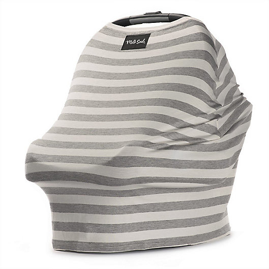 Alternate image 1 for Milk Snob® Multi-Use Car Seat Cover in Cream/Grey Stripe