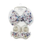 Alternate image 1 for Toby Fairy&trade; Ditsy Floral 2-Piece Headband and Mary Jane Set in Blue