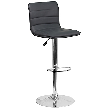 Flash Furniture Contemporary Height Contoured Adjustable Vinyl Bar Stool. View a larger version of this product image.