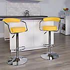 Alternate image 1 for Flash Furniture Vinyl Adjustable Height Bar Stool in Yellow