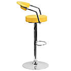 Alternate image 4 for Flash Furniture Vinyl Adjustable Height Bar Stool in Yellow