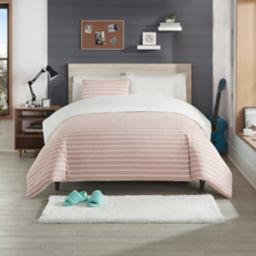 UGG® Corey 2-Piece Reversible Twin/Twin XL Duvet Cover Set in Rosewater Stripe