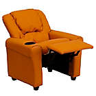 Alternate image 2 for Flash Furniture Vinyl Kids Recliner with Headrest and Cup Holder