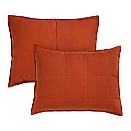 Welhome Relax Standard Pillow Shams in Rust (Set of 2)