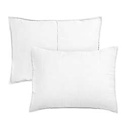 Welhome Relax Standard Pillow Shams in White (Set of 2)