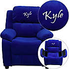 Alternate image 1 for Flash Furniture Microfiber Kids Recliner in Blue