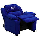 Alternate image 2 for Flash Furniture Microfiber Kids Recliner in Blue