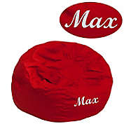 Flash Furniture Personalized Kids Small Bean Bag Chair in Red