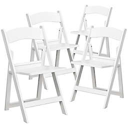 Flash Furniture Hercules Resin Folding Chairs (Set of 4)