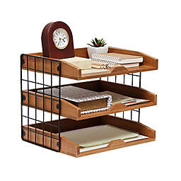 Elegant Designs Wood Desk Organizer