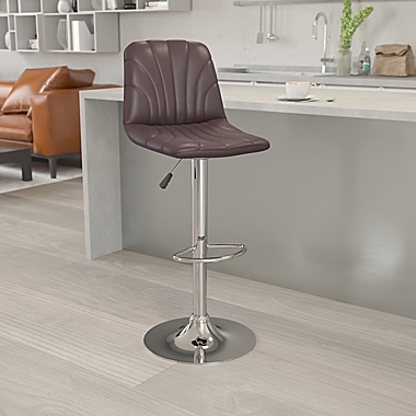 Flash Furniture Vinyl Adjustable Bar Stool with Base. View a larger version of this product image.