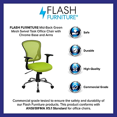Flash Furniture Mesh Mid-Back Task Chair. View a larger version of this product image.