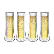 JoyJolt&reg; Cosmo Double Wall Champagne Glasses (Set of 4)