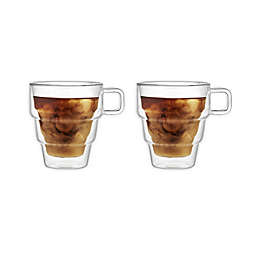 JoyJolt® Pila Double Walled 10 oz. Coffee Cups (Set of 2)