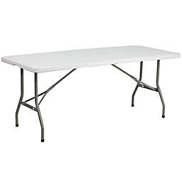 Flash Furniture Plastic Folding Table in White