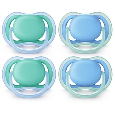 Philips Avent 6-18M 4-Pack Ultra Air Pacifiers in Blue/Green. View a larger version of this product image.