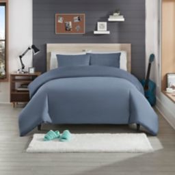 UGG® Corey 3-Piece Reversible Full/Queen Duvet Cover Set in Pacific Blue