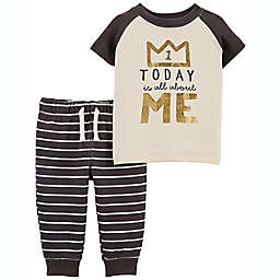 carter's® Size 18M 2-Piece 1st Birthday Shirt and Pant Set in Ivory