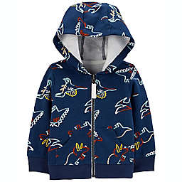 carter's® Dinosaur Zip-Up French Terry Hoodie in Navy