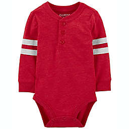 OshKosh B'gosh® Henley Bodysuit in Red